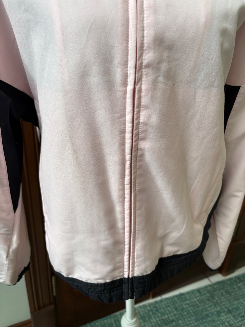 Reebok Vintage jacket full zip front Light Pink / black Lightweight Athletic - Picture 3 of 14